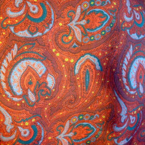 RICK PALLACK Limited Edition Paisly Silk Robe Made in Austria Size 52L, US 42L - Picture 4 of 5